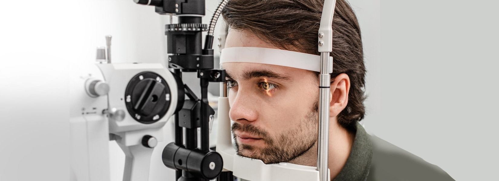 young man during eye exam in Mentor